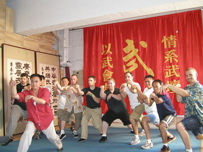 Chan's Kung Fu school Praying Mantis training